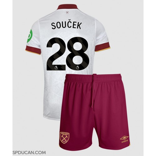 Dječji Nogometni Dres West Ham United Tomas Soucek #28 Rezervni 2024-25 Kratak Rukav (+ Kratke hlače)